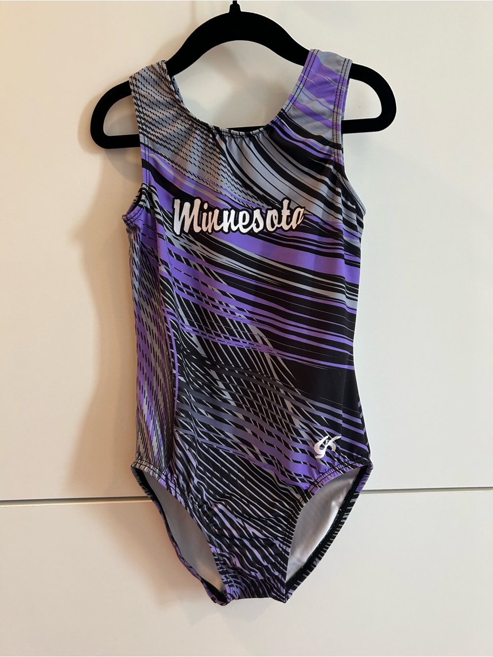 GK “Minnesota” Purple Stripe Girls' Gymnastics Leotard - CL